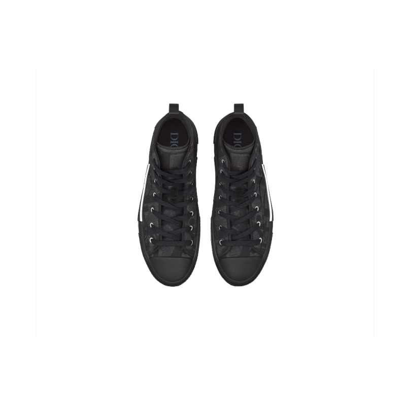 Coco Shoes Dior B23 High Top Canvas Oblique Black 3SH126ZXX_H969 - Cocoshoesvip.net