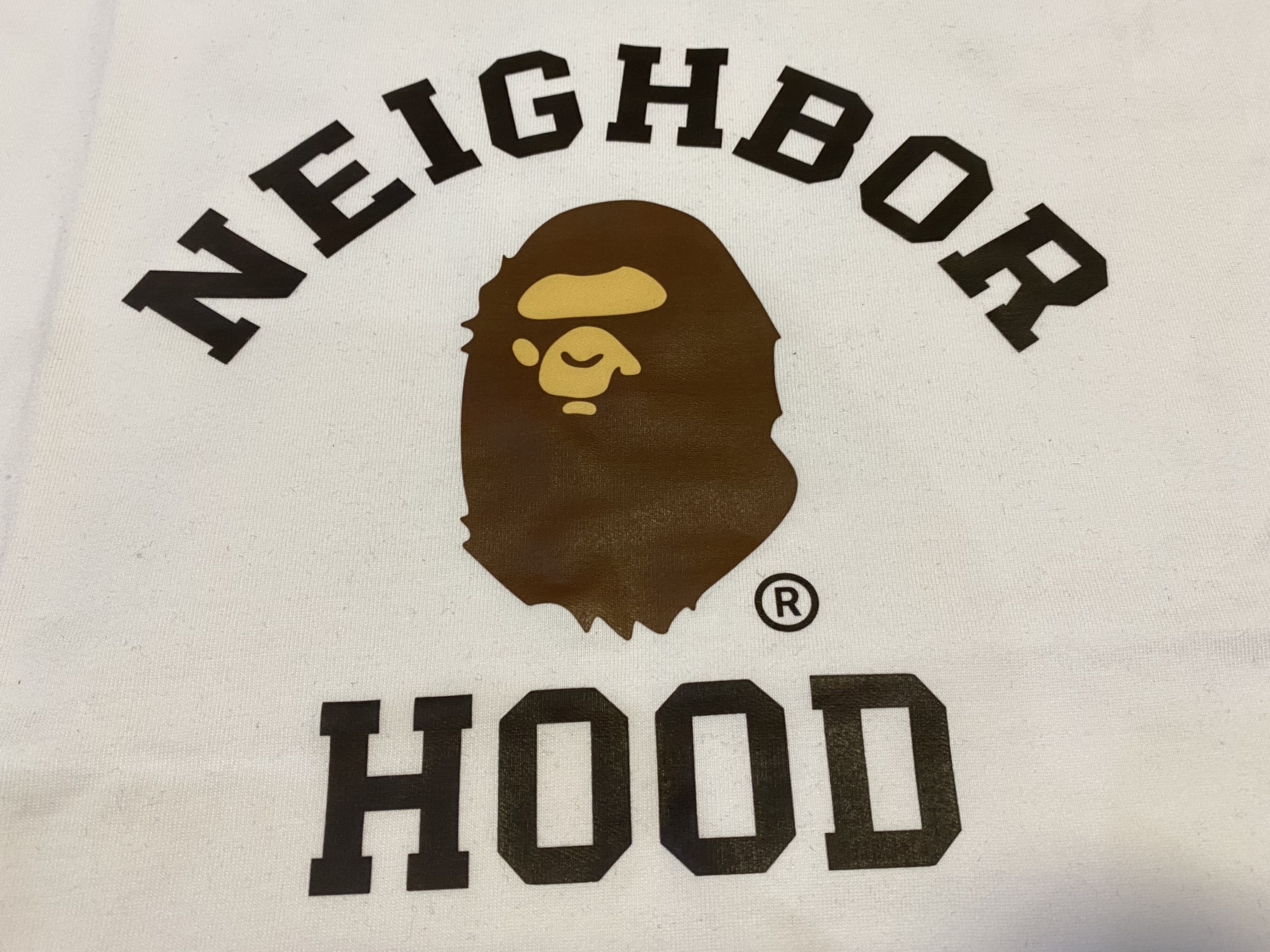 Coco Shoes BAPE x Neighborhood T-shirt White/Black - Cocoshoesvip.net