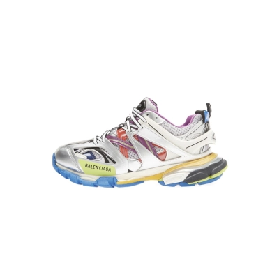 Balenciaga Track Leather Free White Silver Multi 542023W2FSA8123 01
