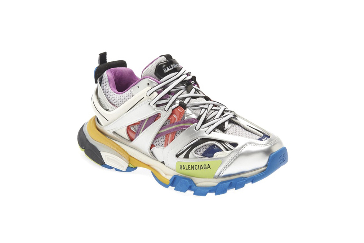 Coco Shoes Balenciaga Track Leather Free White Silver Multi 542023W2FSA8123 - Cocoshoesvip.net