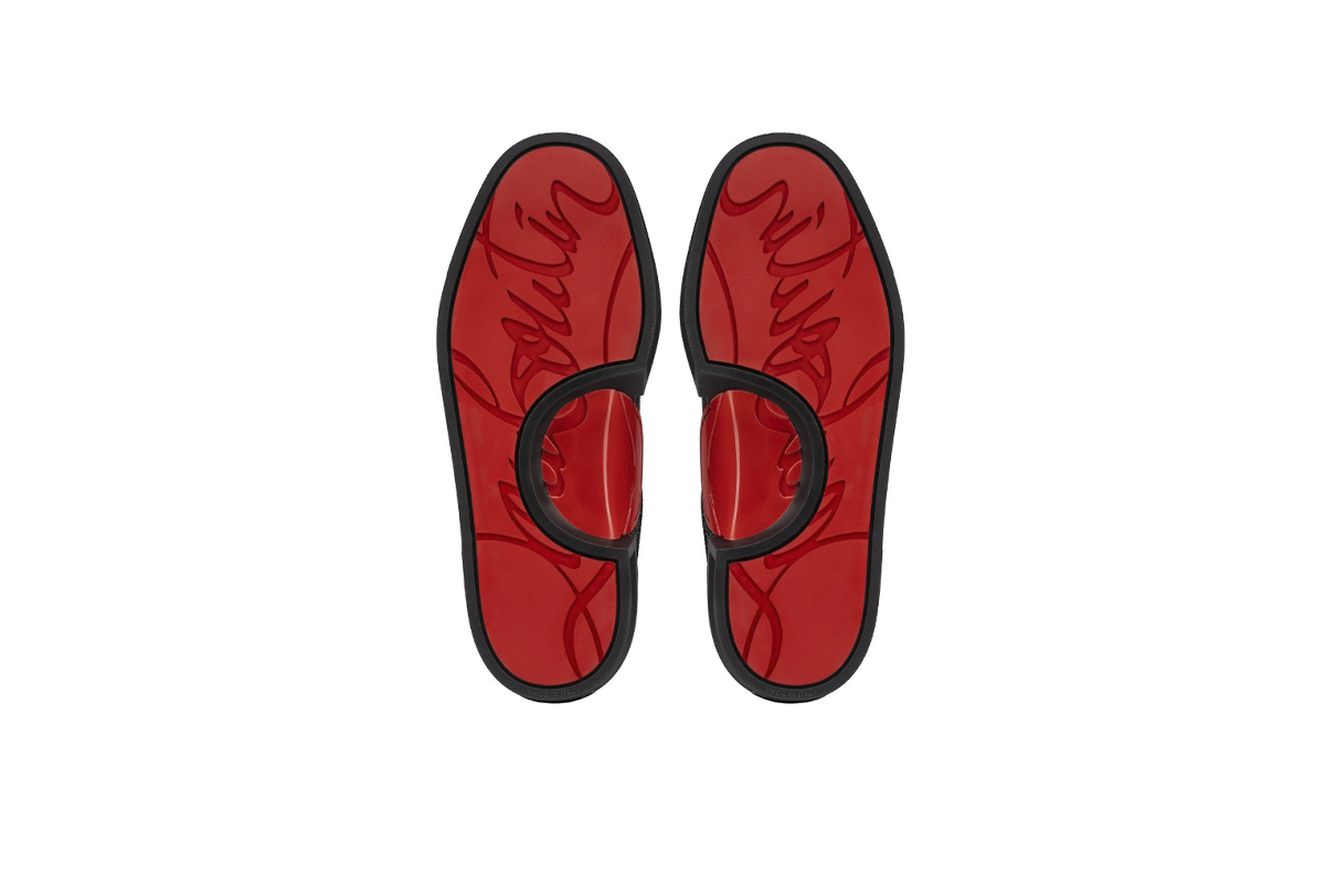 Coco Shoes Christian Louboutin Adolon Junior panelled leather low-top trainers 3220991BK01 - Cocoshoesvip.net