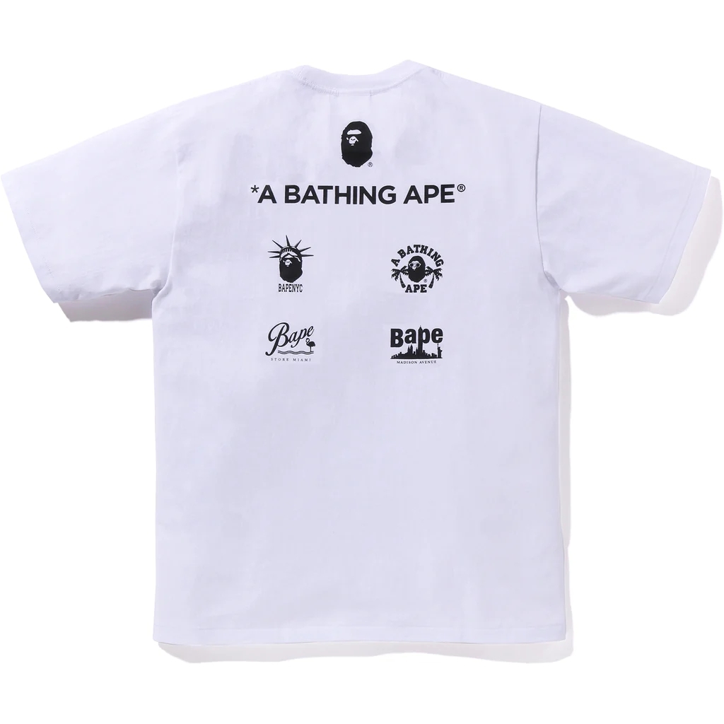 Coco Shoes BAPE US Limited Collection T-shirt White/Black - Cocoshoesvip.net