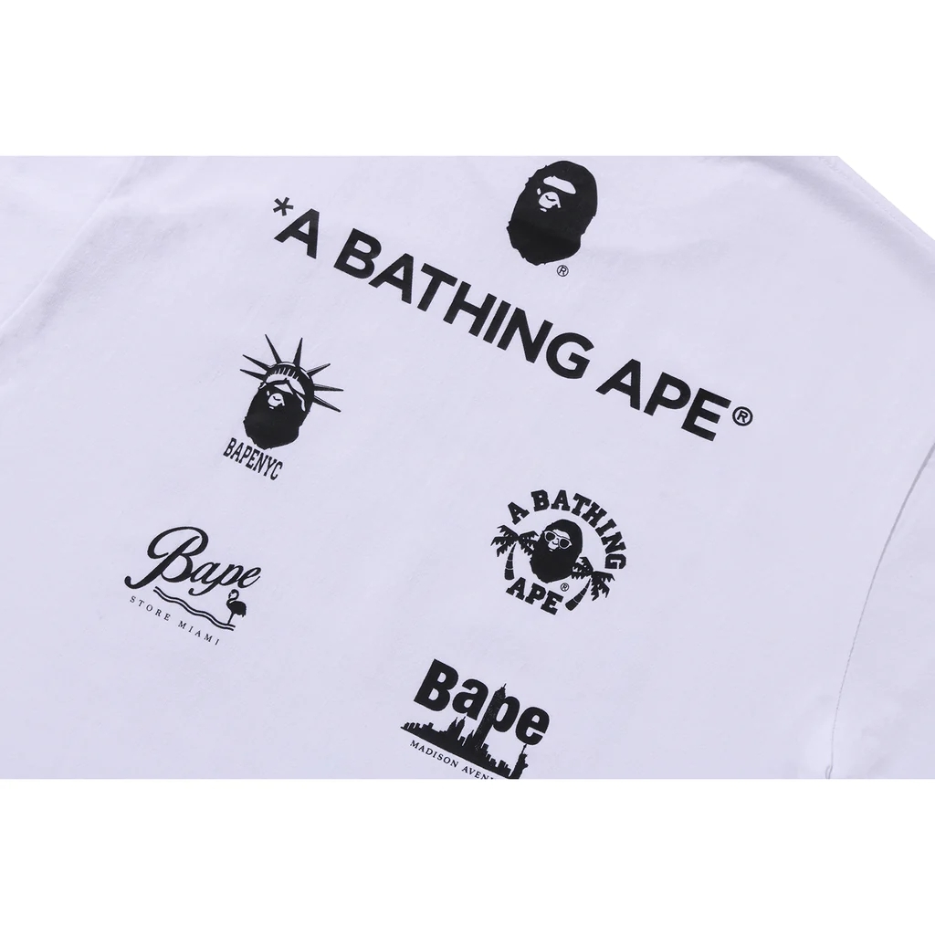 Coco Shoes BAPE US Limited Collection T-shirt White/Black - Cocoshoesvip.net