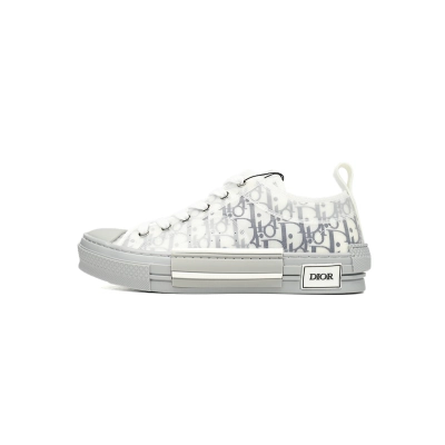 Coco Shoes Dior B23 Low White Navy Oblique 3SN249YNT_H568 01