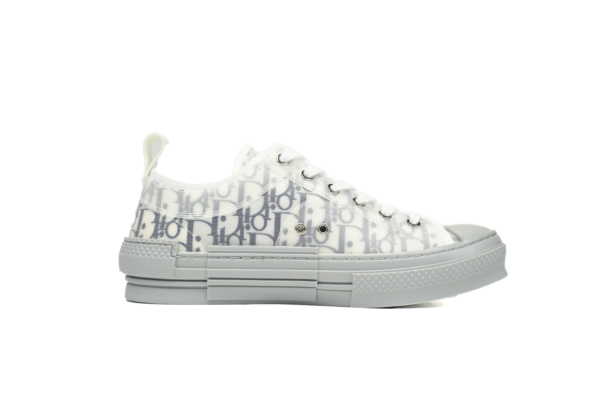 Coco Shoes Dior B23 Low White Navy Oblique 3SN249YNT_H568 - Cocoshoesvip.net