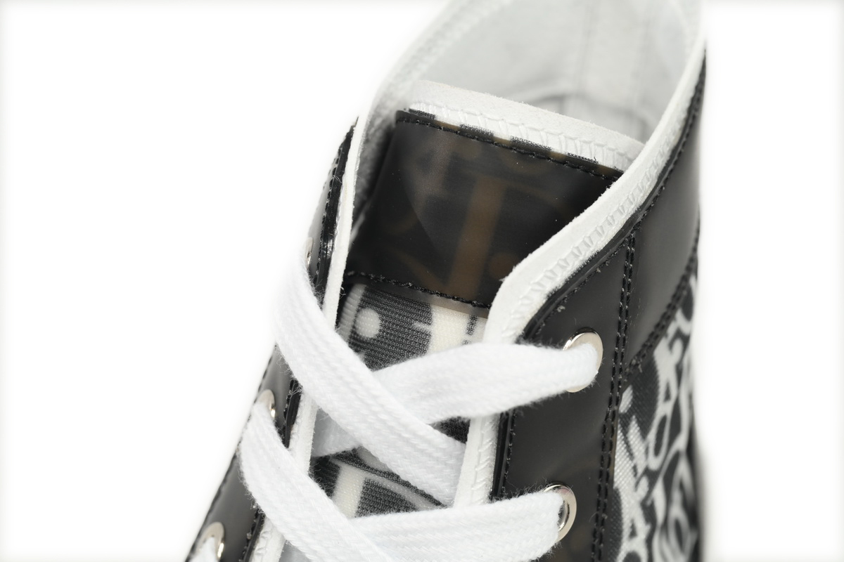 Coco Shoes Dior B23 High Black White Oblique 3SH118YJP_H961 - Cocoshoesvip.net