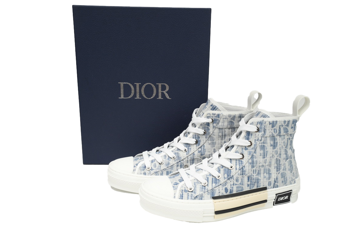 Coco Shoes Dior B23 Blue Oblique Kasuri Jacquard 3SH118ZLA_H560 - Cocoshoesvip.net
