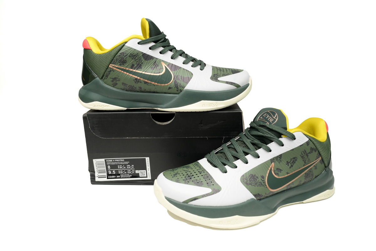 Coco Shoes Nike Kobe 5 Protro EYBL Forest Green CD4991-300 - Cocoshoesvip.net