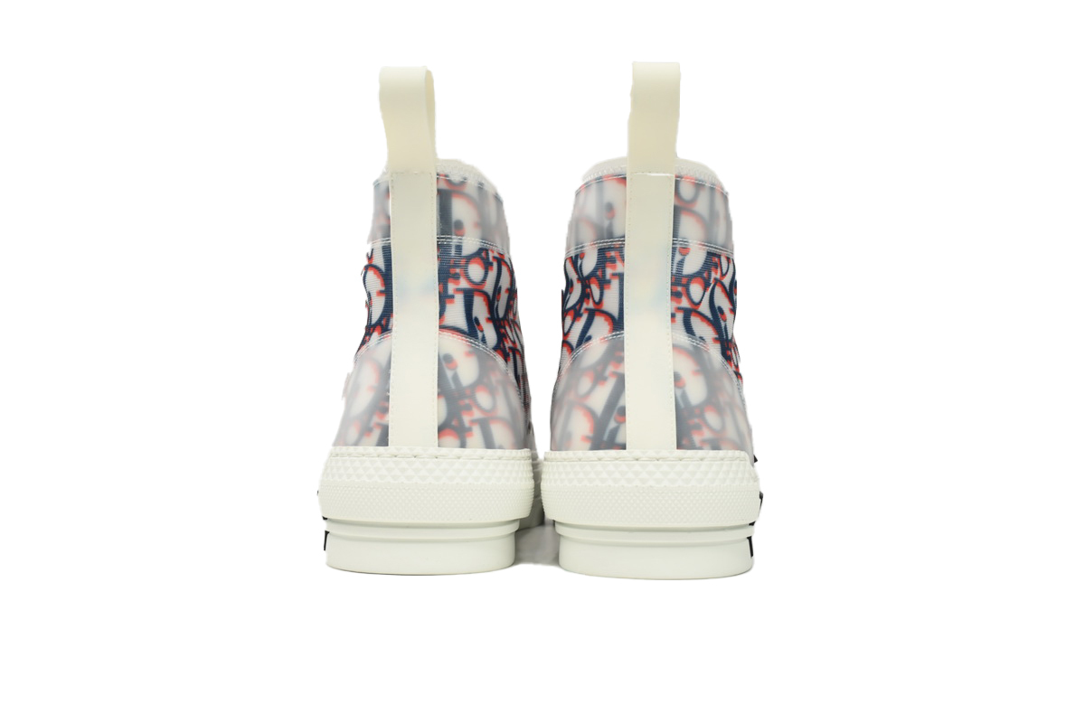 Coco Shoes Dior B23 High Top Red Blue Oblique 3SH118YTG_H563 - Cocoshoesvip.net