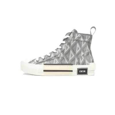 Dior B23 High Top Gray CD Diamond Canvas 3SH118ZPP_H868 01