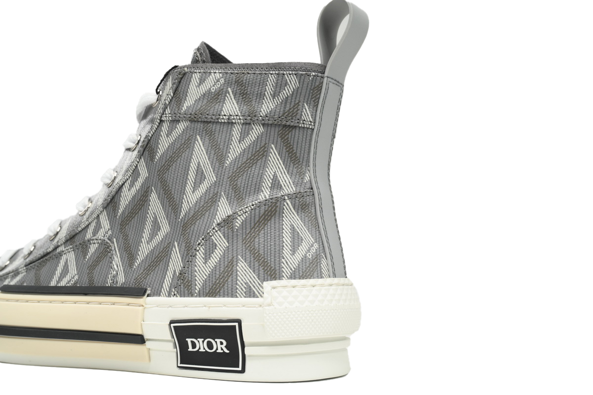 Coco Shoes Dior B23 High Top Gray CD Diamond Canvas 3SH118ZPP_H868 - Cocoshoesvip.net