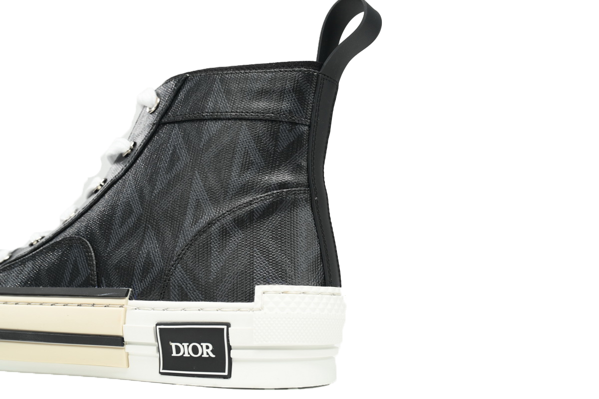 Coco Shoes Dior B23 High Top Black CD Diamond Canvas 3SH118ZPP_H900 - Cocoshoesvip.net