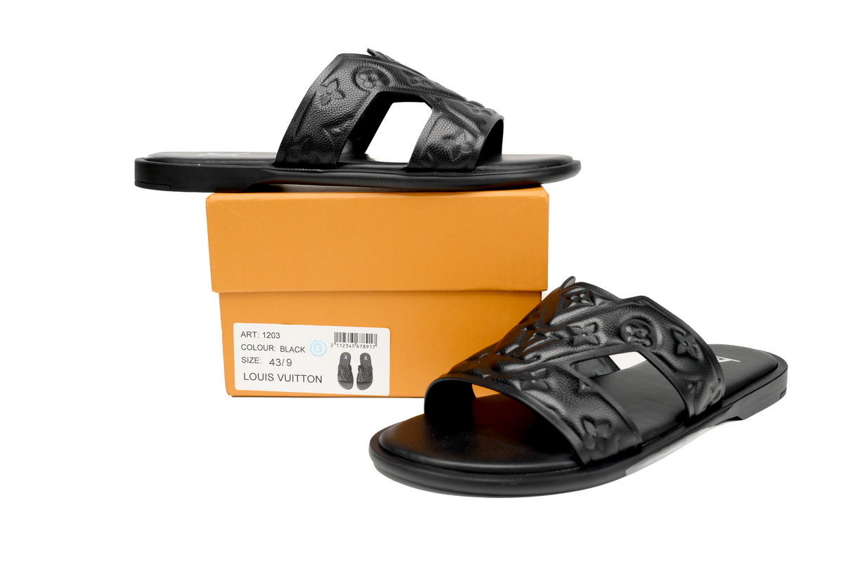 Coco Shoes Louis Vuitton Oasis Black Leather Surface 1ACHJ6 - Cocoshoesvip.net