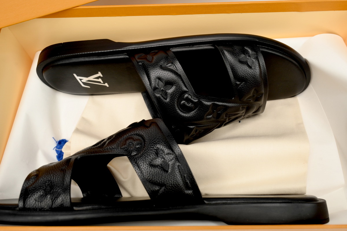 Coco Shoes Louis Vuitton Oasis Black Leather Surface 1ACHJ6 - Cocoshoesvip.net