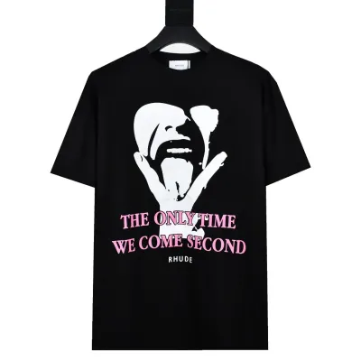 Rhude Come Second T-Shirt Black 01