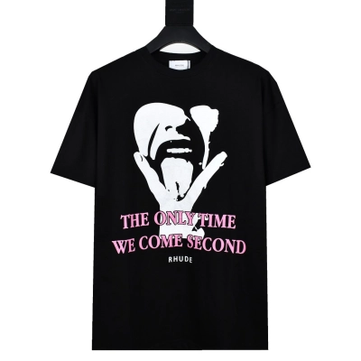 Rhude Come Second T-Shirt Black 01