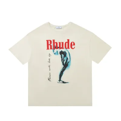 Rhude God Help Me T-Shirt Vtg White 01