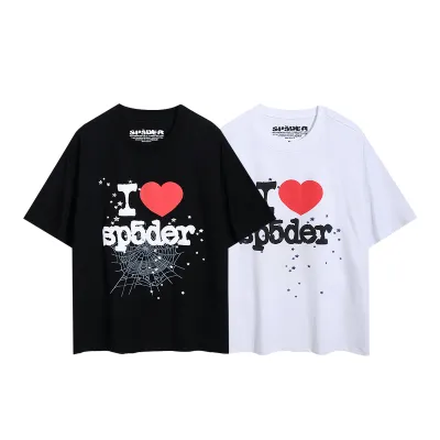 Sp5der I Heart SP5DER T-shirt Black/White 01