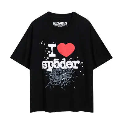 Sp5der I Heart SP5DER T-shirt Black/White 02
