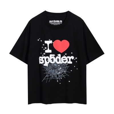Sp5der I Heart SP5DER T-shirt Black/White 02