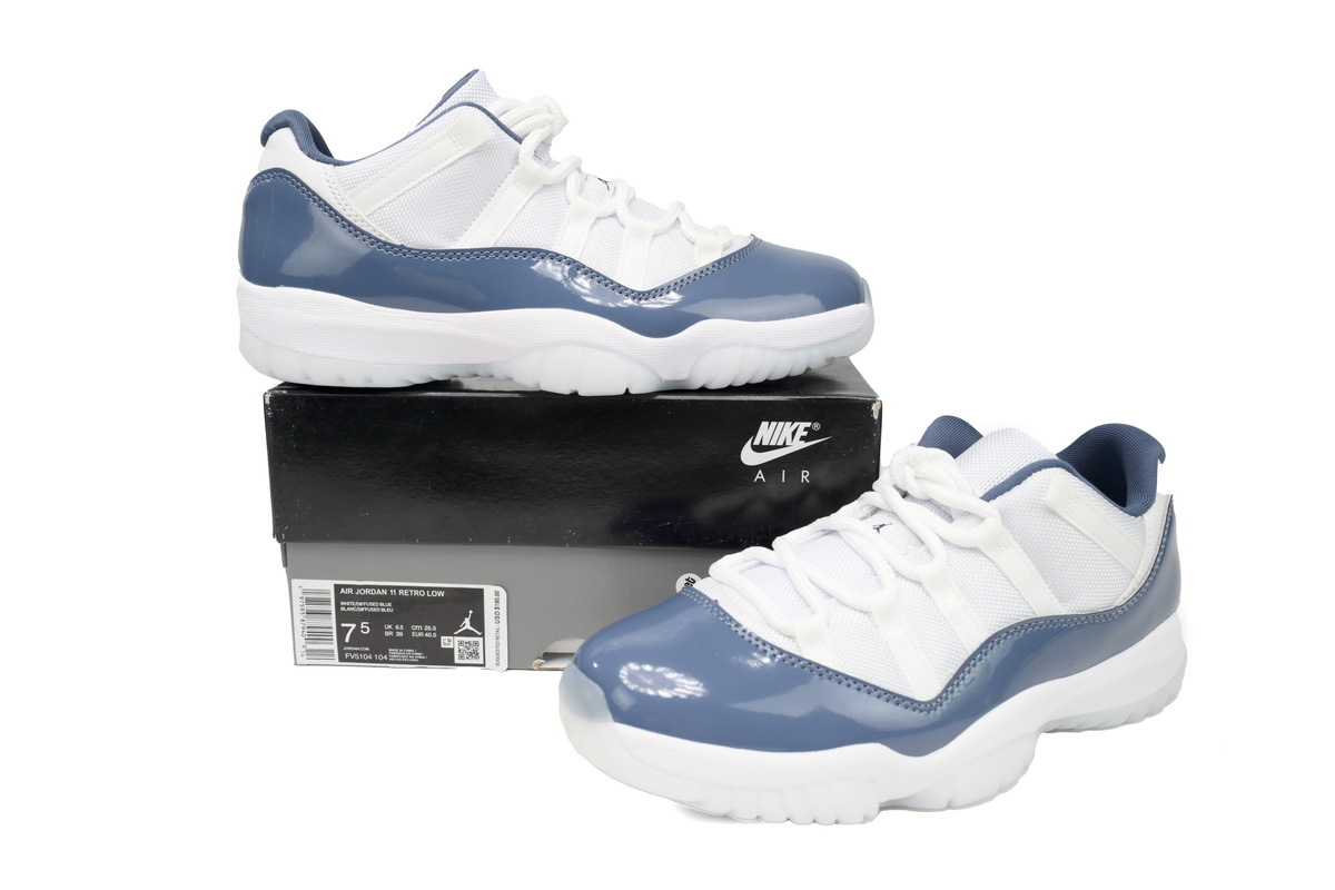 Coco Shoes Jordan 11 Retro Low Diffused Blue (2024) FV5104-104 - Cocoshoesvip.net
