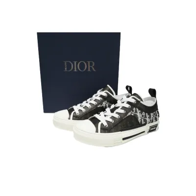 Dior B23 Low Top Canvas Oblique Black White 3SN272ZIR 16536 02