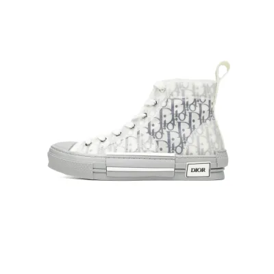 Dior B23 High Top Oblique Transparency White Blue Gray 01