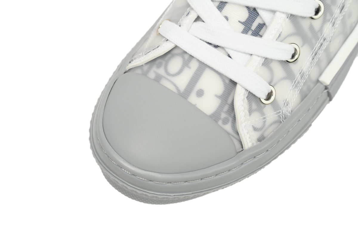 Coco Shoes Dior B23 High Top Oblique Transparency White Blue Gray - Cocoshoesvip.net