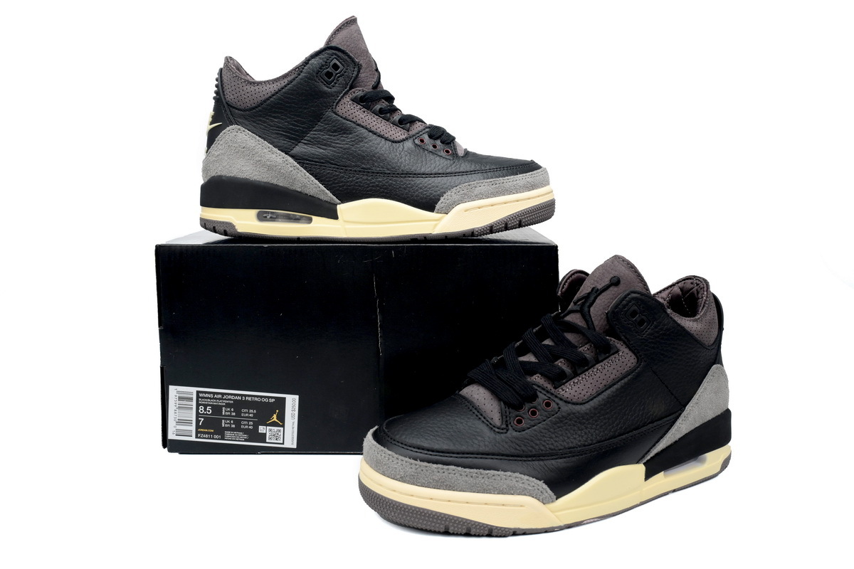 Coco Shoes Air Jordan 3 Retro OG SP A Ma Maniére Black Violet Ore FZ4811-001 - Cocoshoesvip.net