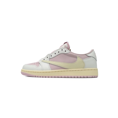 Coco Shoes Air Jordan 1 Low OG x Travis Scott White Pink DM7866-600 01