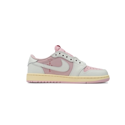 Coco Shoes Air Jordan 1 Low OG x Travis Scott White Pink DM7866-600 02