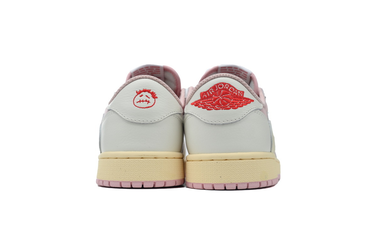 Coco Shoes Air Jordan 1 Low OG x Travis Scott White Pink DM7866-600