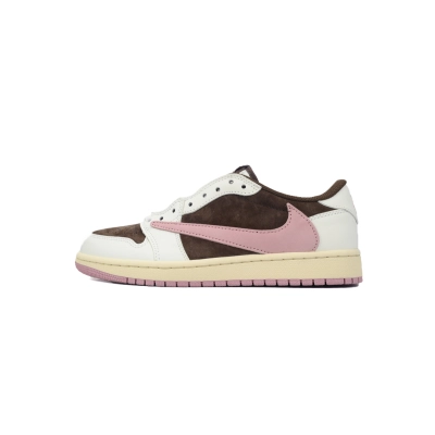 Coco Shoes Air Jordan 1 Low Travis Scott OG SP Dark Pony Pink DZ4137-206 01