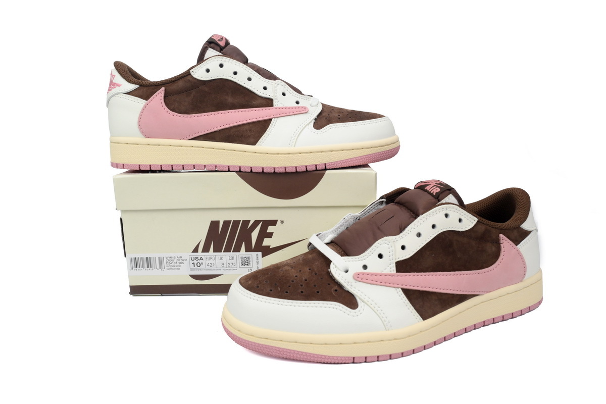 Coco Shoes Air Jordan 1 Low Travis Scott OG SP Dark Pony Pink DZ4137-206 - Cocoshoesvip.net