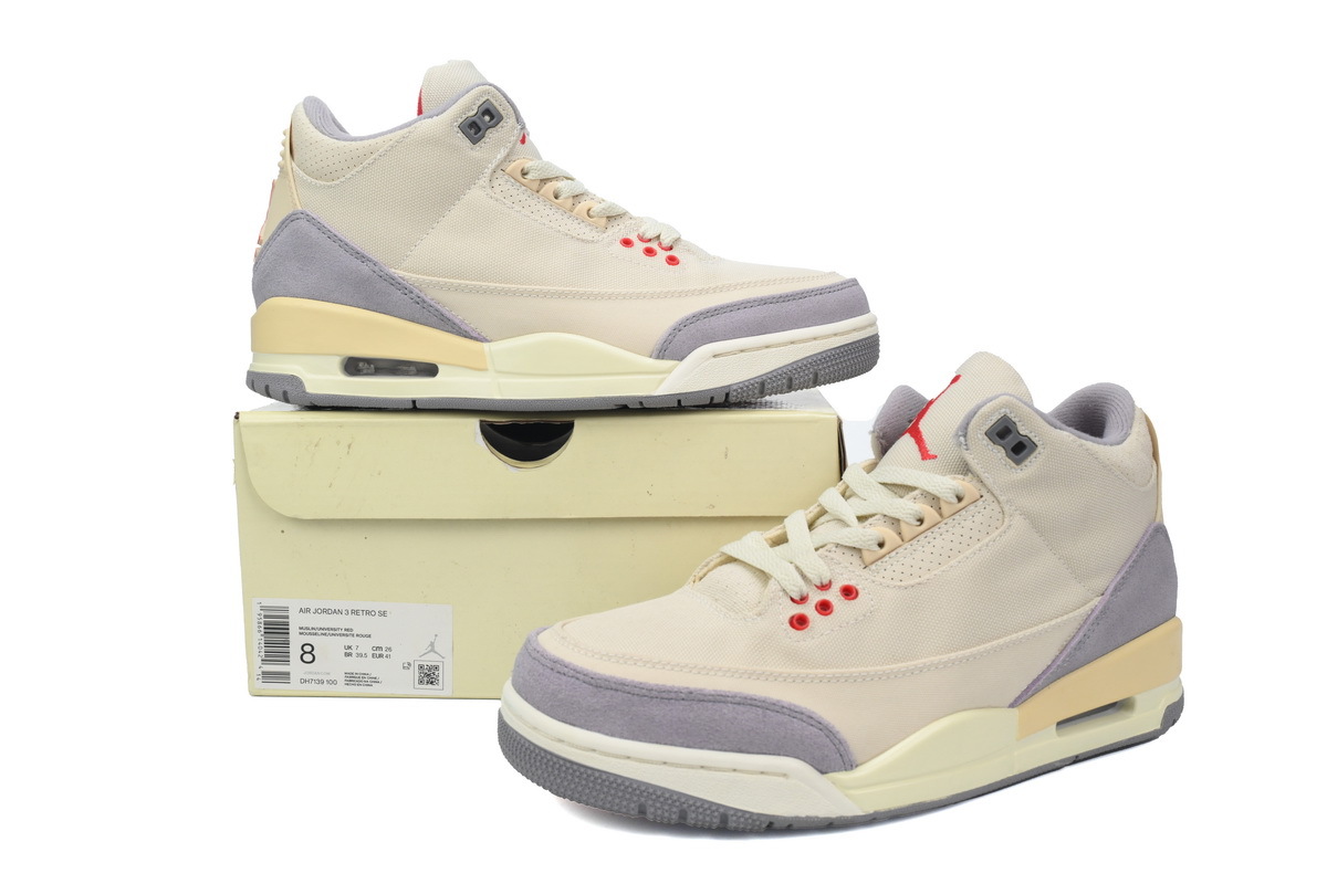 Coco Shoes Air Jordan 3 Retro Muslin DH7139-100 - Cocoshoesvip.net