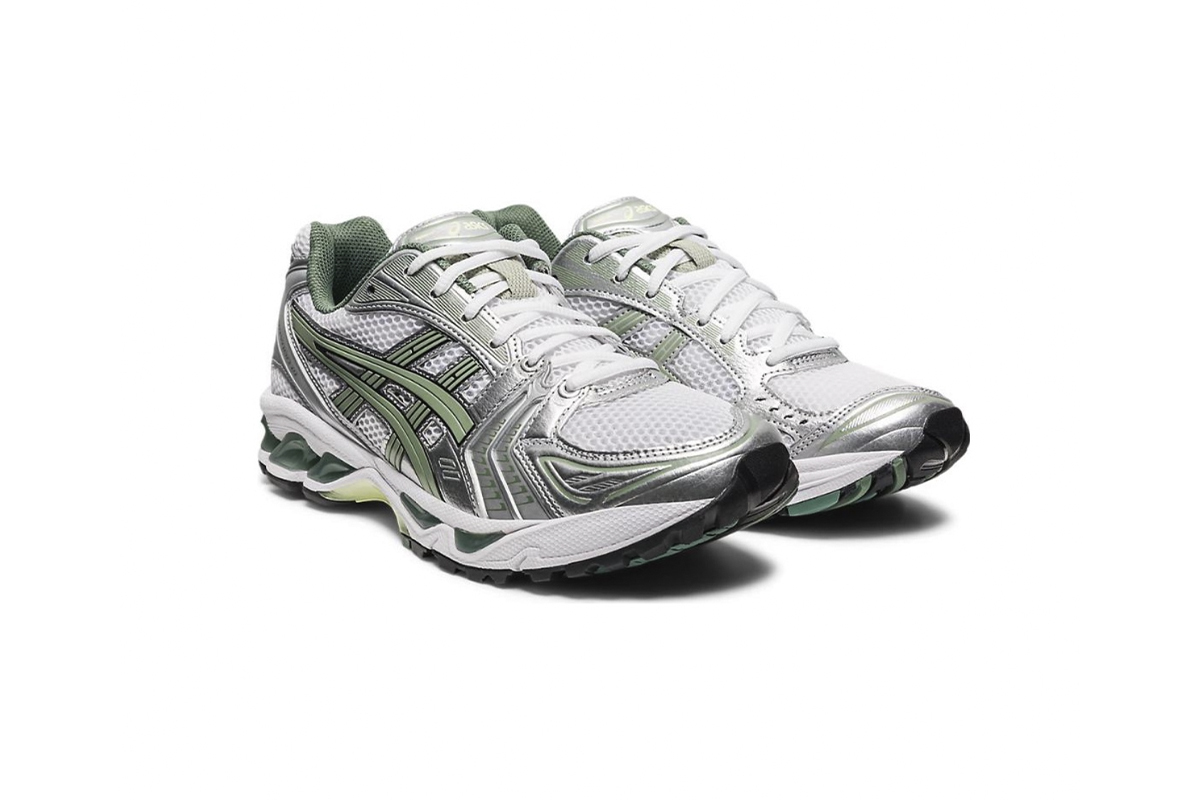 Coco Shoes ASICS Gel-Kayano 14 White Pure Silver Slate Grey Sage 1201A019-107 - Cocoshoesvip.net