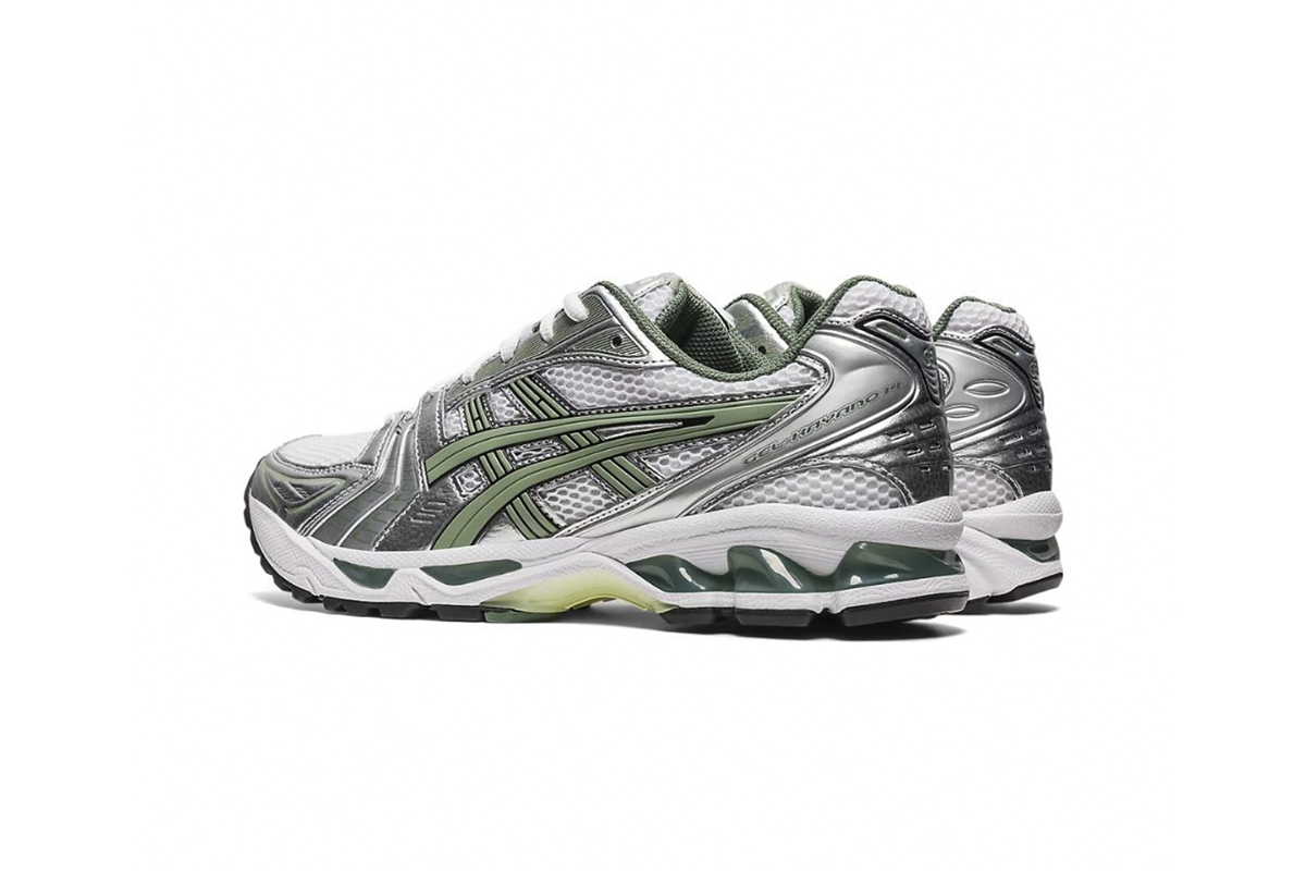 Coco Shoes ASICS Gel-Kayano 14 White Pure Silver Slate Grey Sage 1201A019-107 - Cocoshoesvip.net