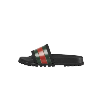Gucci Web Slide Sandal Black 429469 GIB10 1098 01