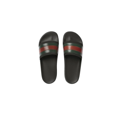 Gucci Web Slide Sandal Black 429469 GIB10 1098 02