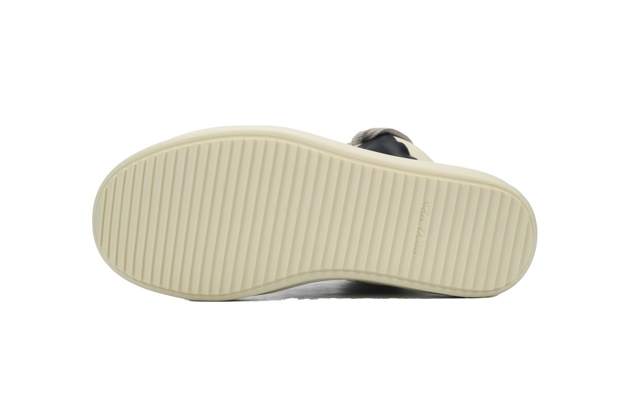 Coco Shoes Rick Owens GeoBasket Oversized Eylet Black White RU02B2894-LPOW1-911 - Cocoshoesvip.net