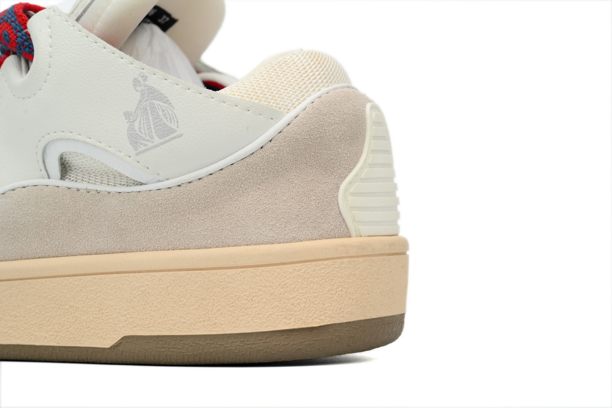 Coco Shoes Lanvin Leather Curb White White Gray - Cocoshoesvip.net