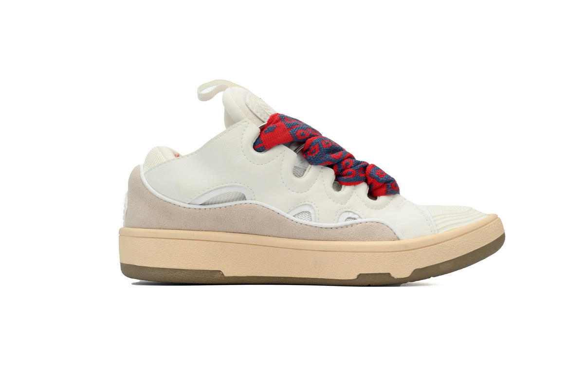 Coco Shoes Lanvin Leather Curb White Black Painted - Cocoshoesvip.net