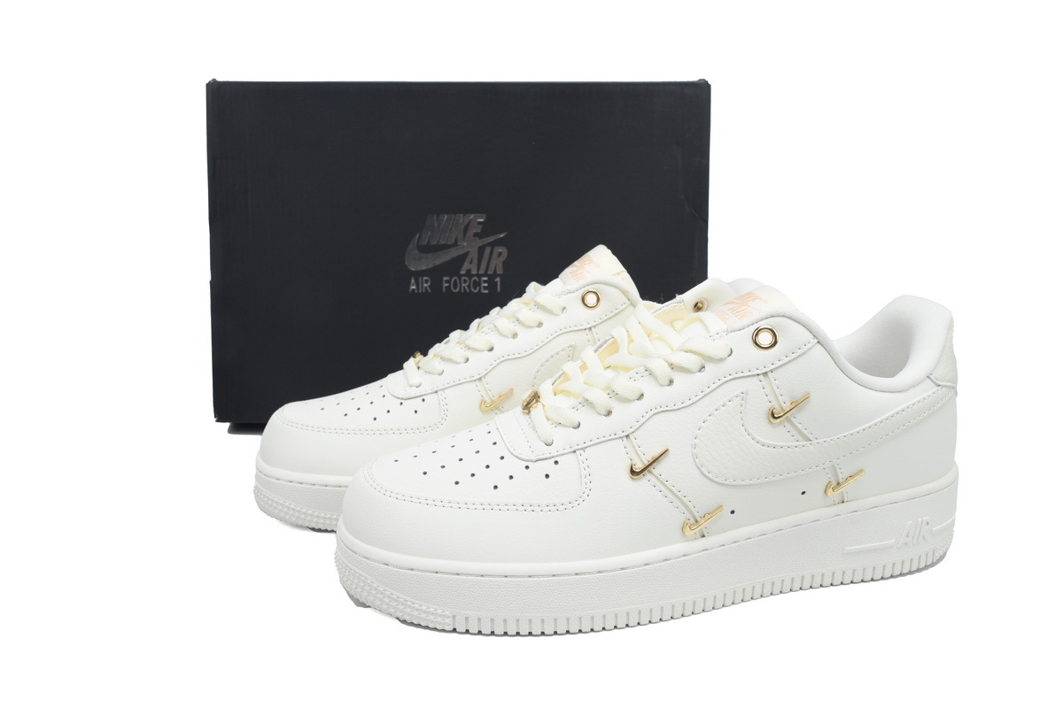 Coco Shoes Nike Air Force 1 '07 LX CN Sail Gold Mini Swooshes FV3654-111 - Cocoshoesvip.net