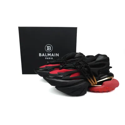 Balmain Unicorn Low-Top Black Red AM1VJ309TNCSEGU 02
