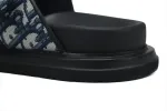 Coco Shoes Dior Aqua Sandal Beige Blue Dior Oblique Jacquard - Cocoshoesvip.net