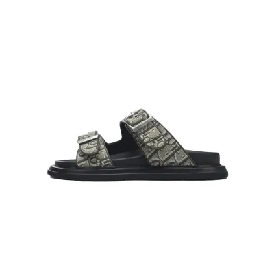 Dior Aqua Sandal Beige Dior Oblique Jacquard 01