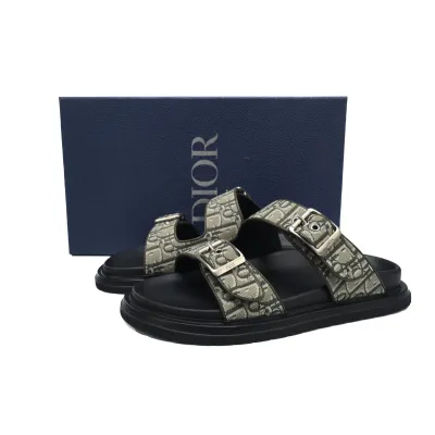 Dior Aqua Sandal Beige Dior Oblique Jacquard 02