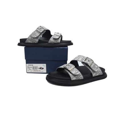 Coco Shoes Dior Aqua Sandal Light Grey Dior Oblique Jacquard 02