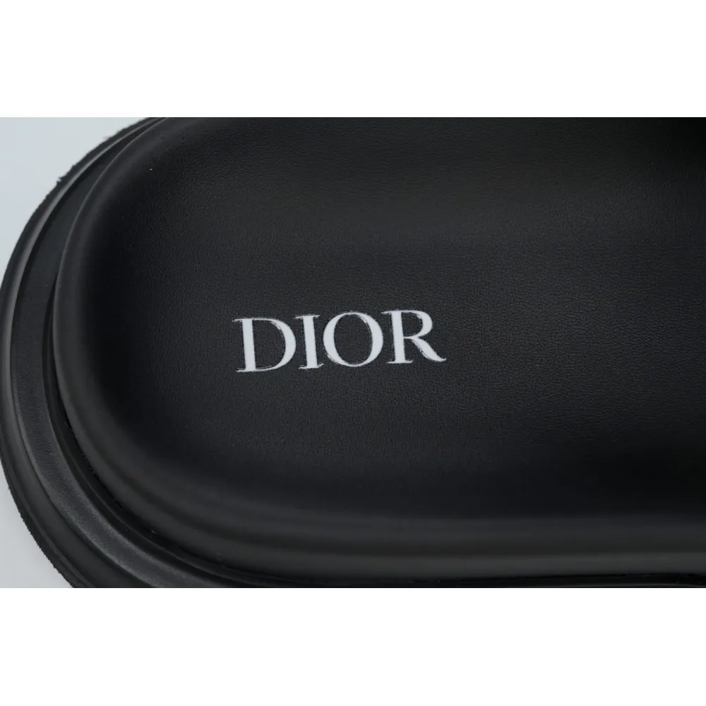 Coco Shoes Dior Aqua Sandal All Black Dior Oblique Jacquard - Cocoshoesvip.net