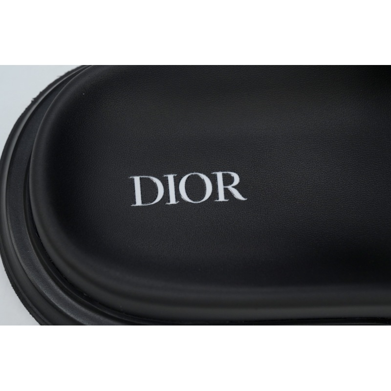 Coco Shoes Dior Aqua Sandal All Black Dior Oblique Jacquard - Cocoshoesvip.net